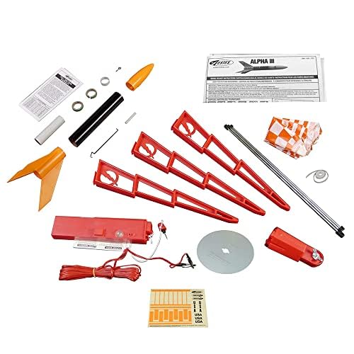 Estes Alpha III Launch Set, 12 years and up with Adult Supervision if under 12, Black,Orange Estes