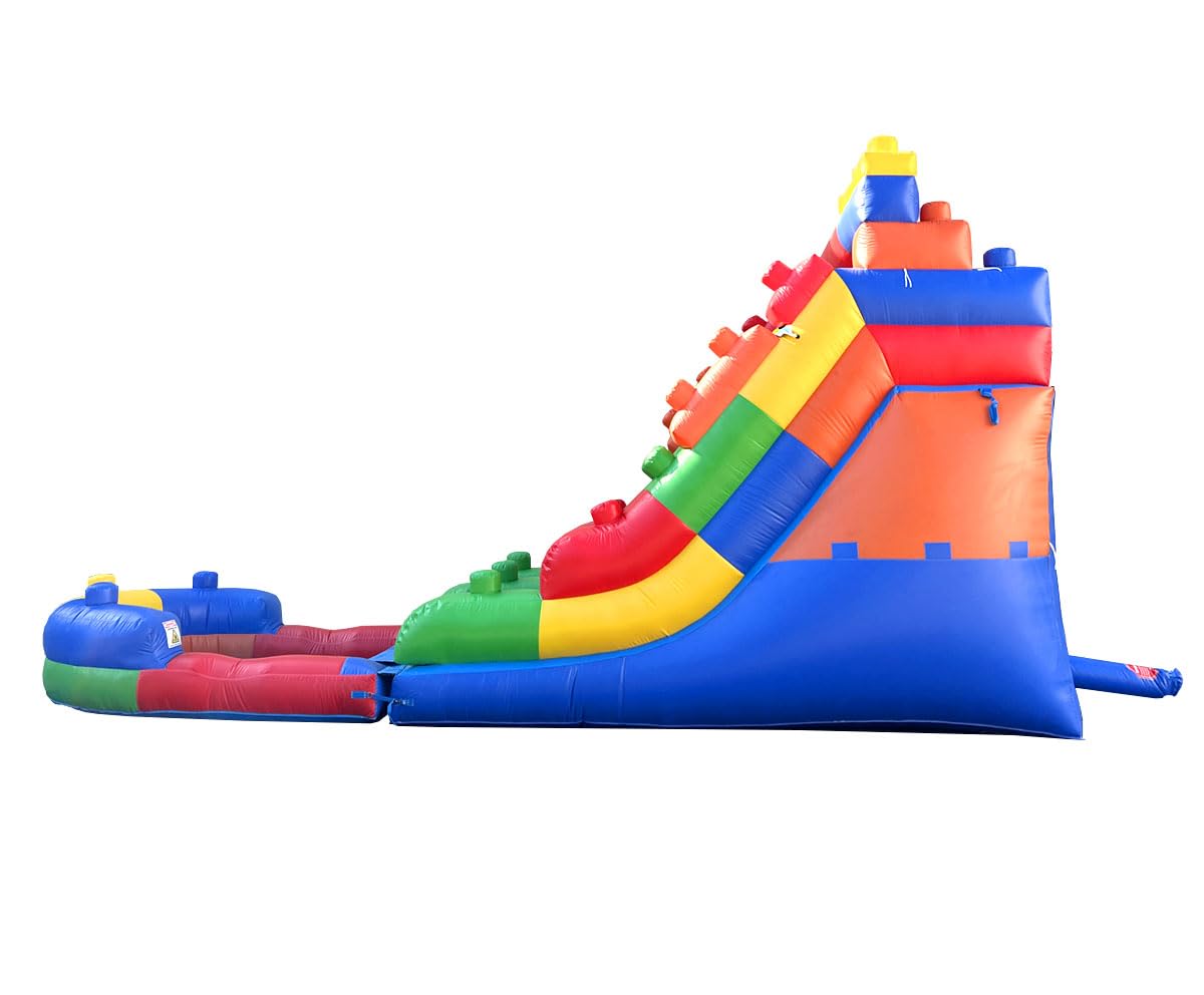 Inflatable Water Slide for Kids & Toddlers with Inflatable Pool, Backyard, Park or Commercial Use, Outdoor Water Play, Includes Blower Stakes, Splash Pool & Storage Bag, Large 25.5' x 9' x 15' Pogo Bounce House