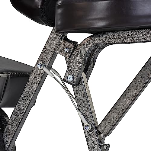 Master Massage Bedford Full Body Portable Massage Chair – Lightweight Folding Tattoo & Salon Chair with Adjustable Height, Face Cradle, Carrying Case (Coffee) Master Massage Equipment