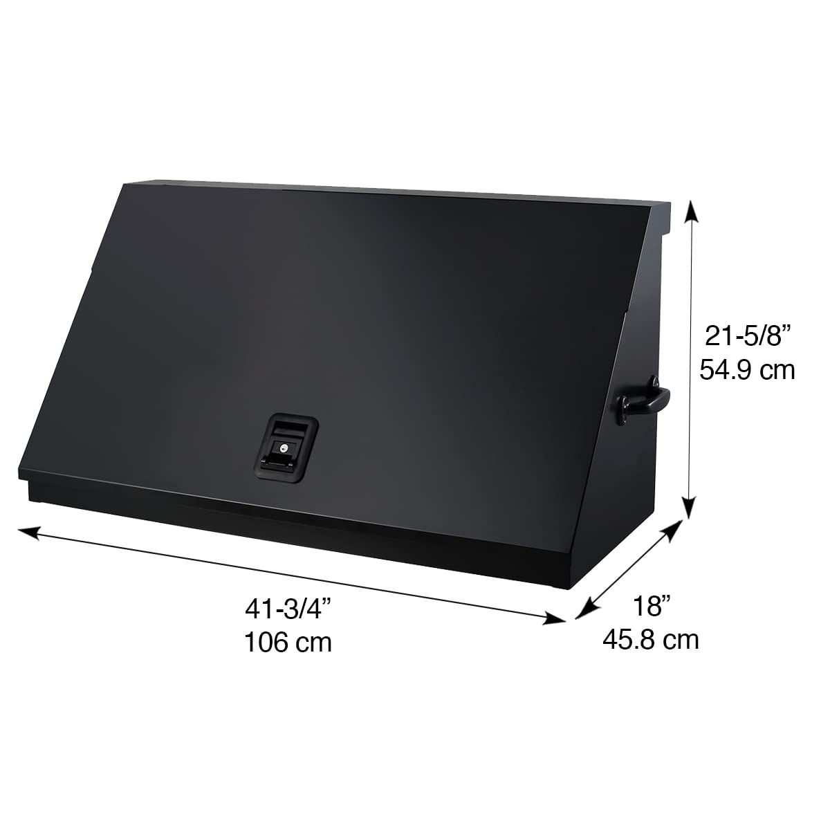 Montezuma 41" x 18" Heavy Duty Steel Triangle Toolbox (steel, flat black) Montezuma