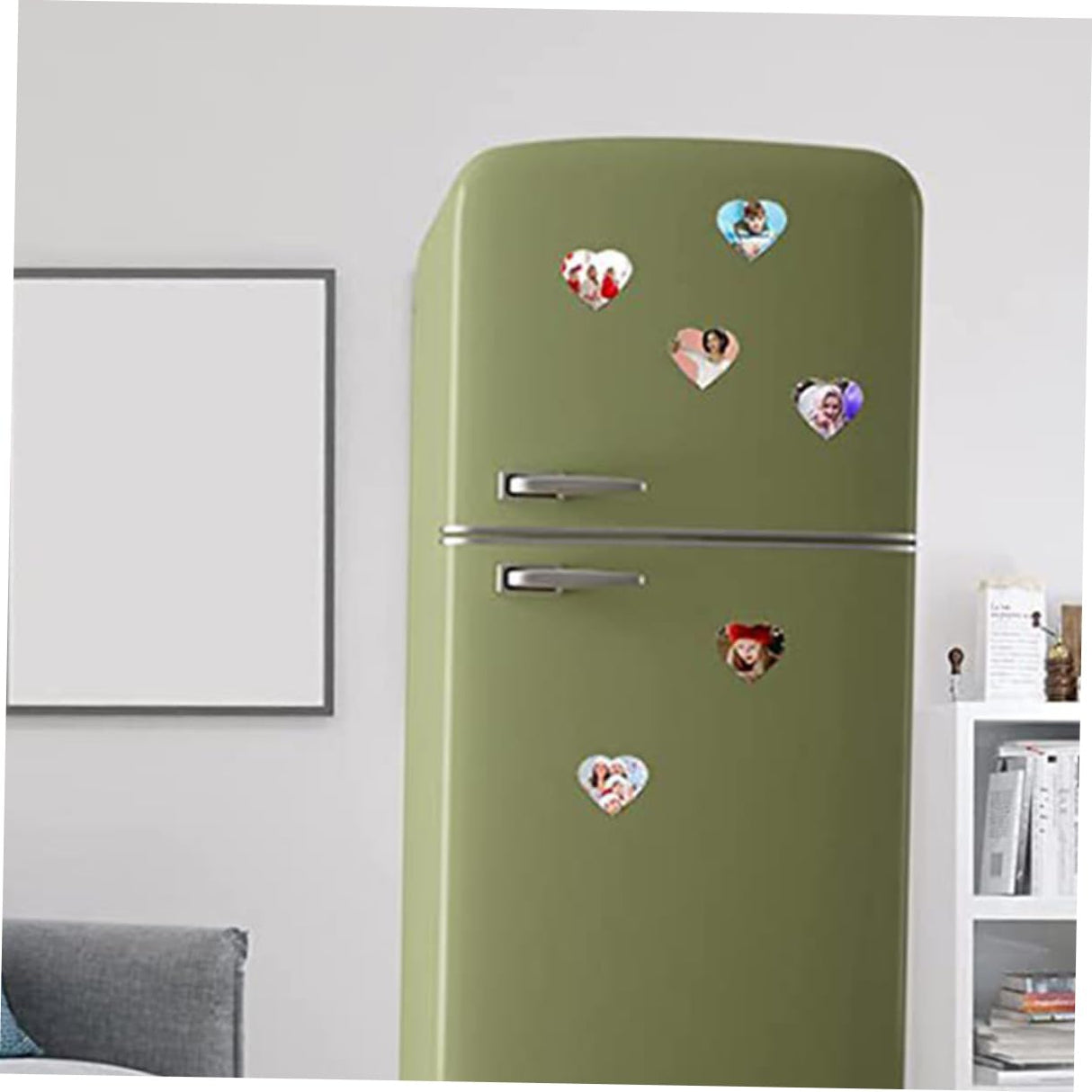 COLLBATH 30pcs Blank Fridge Magnet Magnetic Fridge Sticker Car Magnet Refrigerator for Car Heart Sublimation Magnets Sublimated Fridge Sticker Accessories Heart-Shaped White COLLBATH