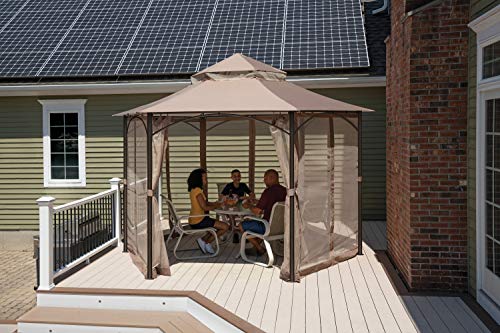 ShelterLogic Outdoor 11' x 11' Magnolia Vented Soft Top Gazebo and Screenhouse ShelterLogic