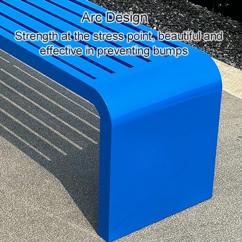 Steel Frame Outdoor Indoor Bench, Outdoor Benches Weatherproof, Art Deco Alloy Picnic Bench, All Weather Resistant Backless Patio Garden Bench, for Garden, Porch, Park, Balcony, Outside(Yellow,180CM/7 FQWYNMZ