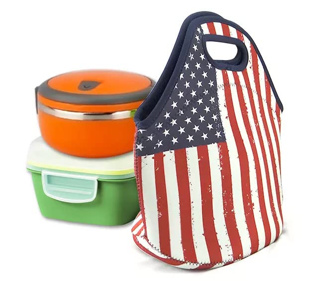 QOMOLANGMA 6 pcs Sublimation Blank Lunch Bag 11.8 x 11.8 in Tote Bag Reusable Insulated Thermal Food Carry Case Handbags with Zipper for Heat Press Transfer Printing (white) QOMOLANGMA