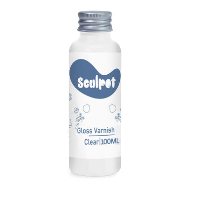 1DFAUL 100ml Air Dry Clay Glaze Varnish & Sealant, Prevents Crazing Yellowing, Scratch Resistant Wear, Waterproof, Hight Gloss Finish