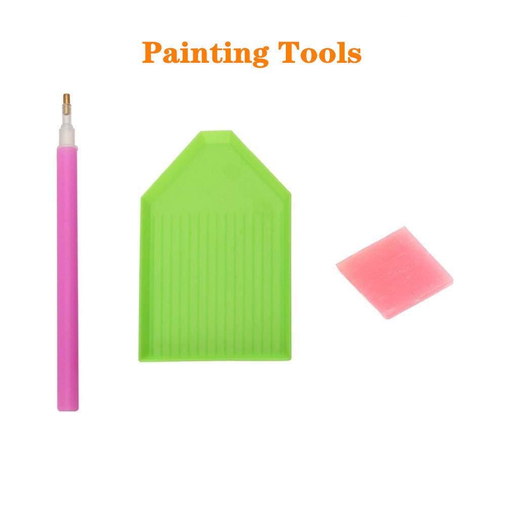 DIY 5D Diamond Painting Kits for Adults, Minelife Full Drill Crystal Rhinestone Painting by Number Kits Arts Craft Rhinestone Embroidery for Home Wall Decor Starry Castle (30x40cm) Minelife