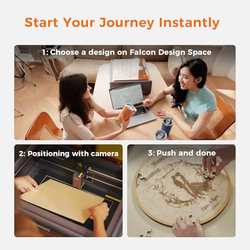 Creality Laser Engraver Falcon A1 10W with Fully Enclosed Design High Compatibility & Easy Assembly,Speed up to 600mm/s, Precision Engraving Machine Creality