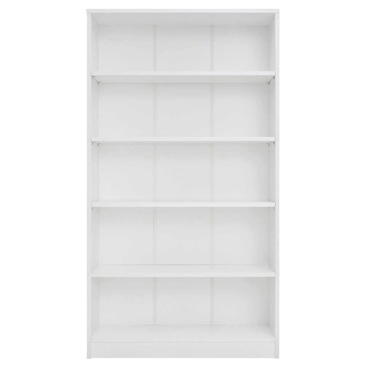 STARY 5 Shelf White Bookcase 60 inch Tall Wood Bookshelf for Bedroom STARY