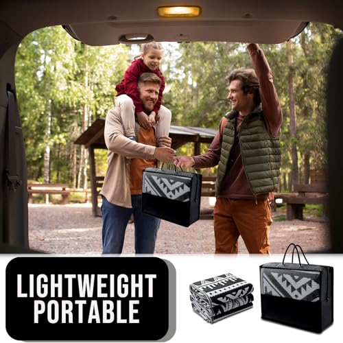 OLANLY Outdoor Rug Waterproof 5x8 ft, Reversible Outdoor Plastic Straw Rug, Boho Patio Rug, Indoor Outdoor Carpet, RV Mat Outside for Patio, Camp, Picnic, Balcony, Deck, Backyard, Black & White OLANLY