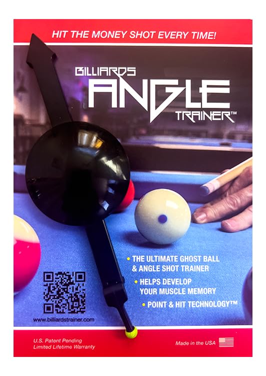 Billiards Angle Trainer - Precision Pool Shot Aiming Aid | Improve Your Pool Skills | Perfect for Beginners & Intermediate Players | USA Made, Veteran-Owned Billiards Angle Trainer