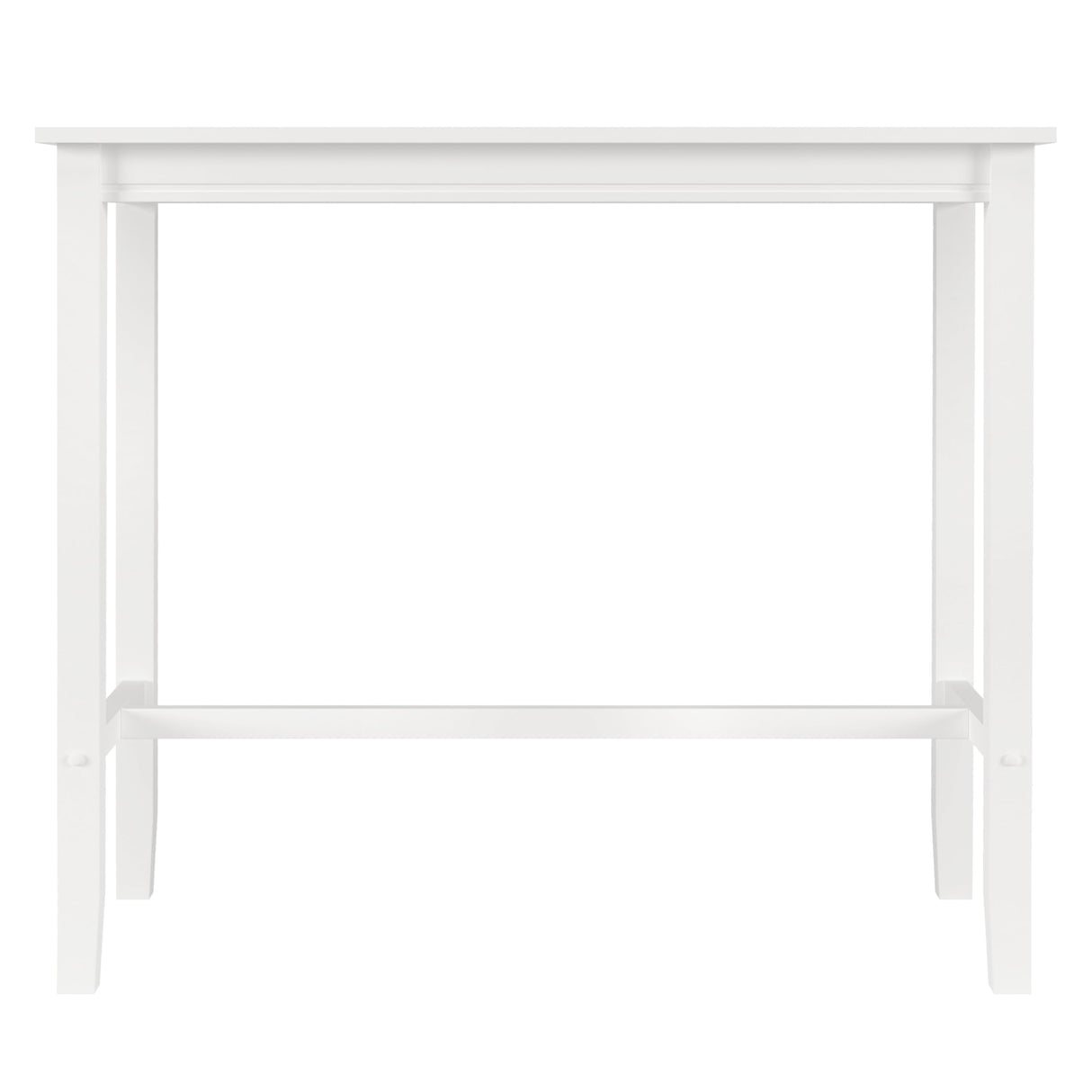 Linon White Bar Height Claridge Wooden 42" Pub Table Linon