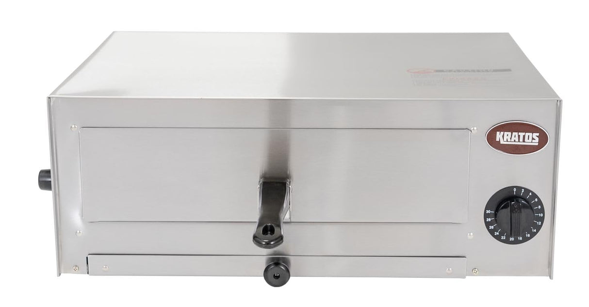 Kratos Commercial Countertop Pizza Oven, Stainless Steel Electric Pizza/Snack Oven with Timer, Fits 12" Pizzas, 120V, 1450 Watts, For Commercial and Home Use Kratos