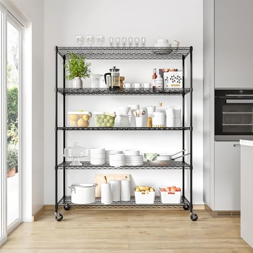 Seville Classics UltraDurable Heavy Duty NSF Solid Steel Wire Rack Storage Unit, Organizer for Garage, Warehouse, Office, Restaurant, Classroom, Seville Classics