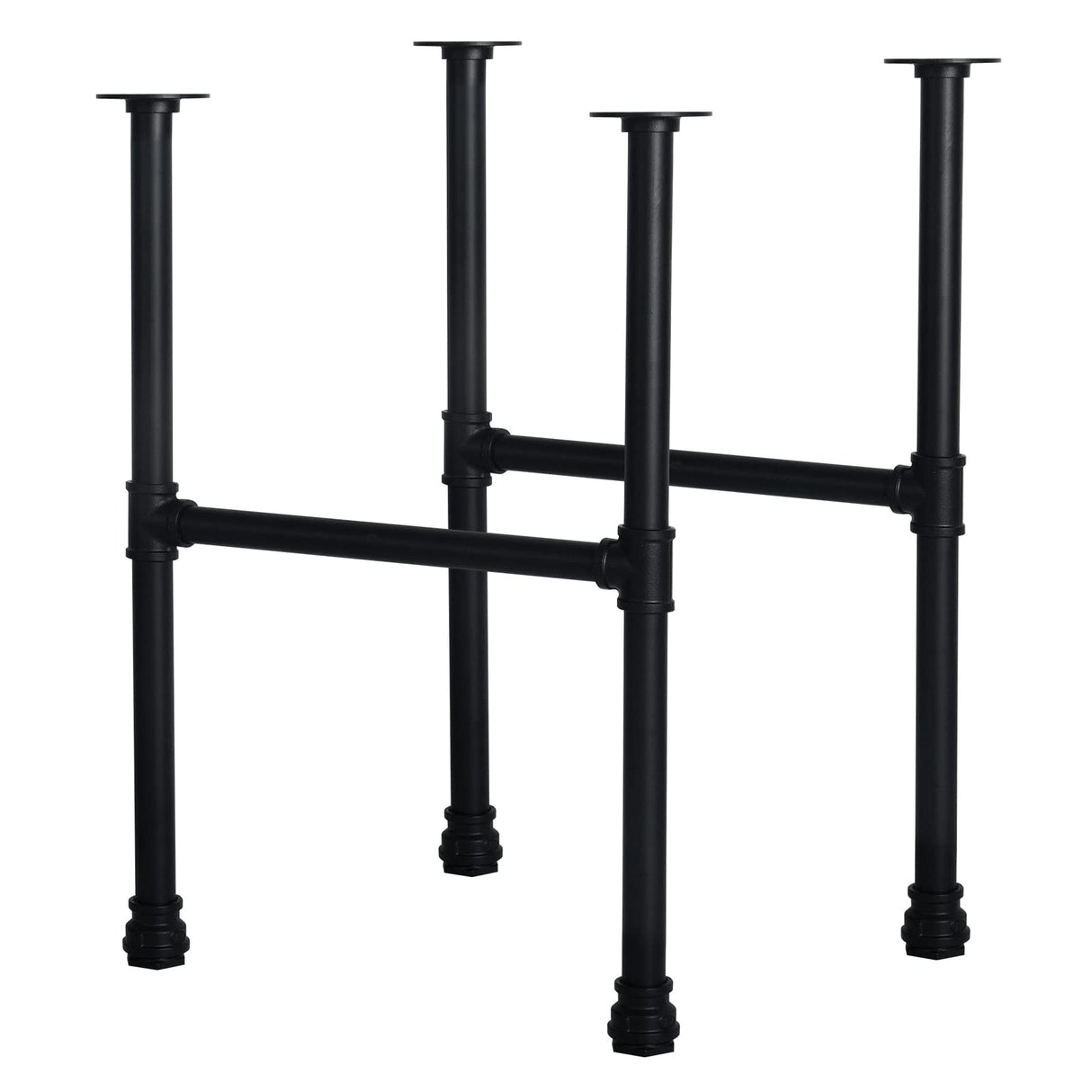 HouseAid 28 Inch Industrial Pipe Legs, Rustic Iron Legs for Custom Tables and Furniture, DIY Heavy Duty Metal Legs for Farmhouse Home Décor, Matte Black HouseAid