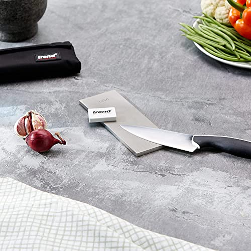 Trend Complete Diamond Sharpening Kit with 2x Diamond Bench Stones & Lapping Fluid, Honing Compound & Leather Strop, Accessories & Sharpening Solutions Guide, DWS/KIT/E TREND