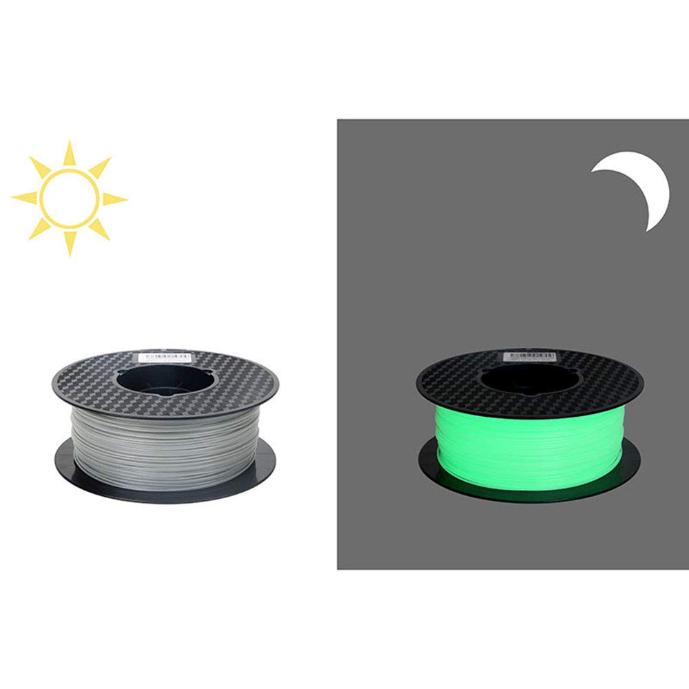 3D Printer Filament Glow in The Dark Green PLA Filament 1.75mm 1KG Luminous Green 3D Printing Material Color Change PLA Color Changing Filament HZST3D HZST3D