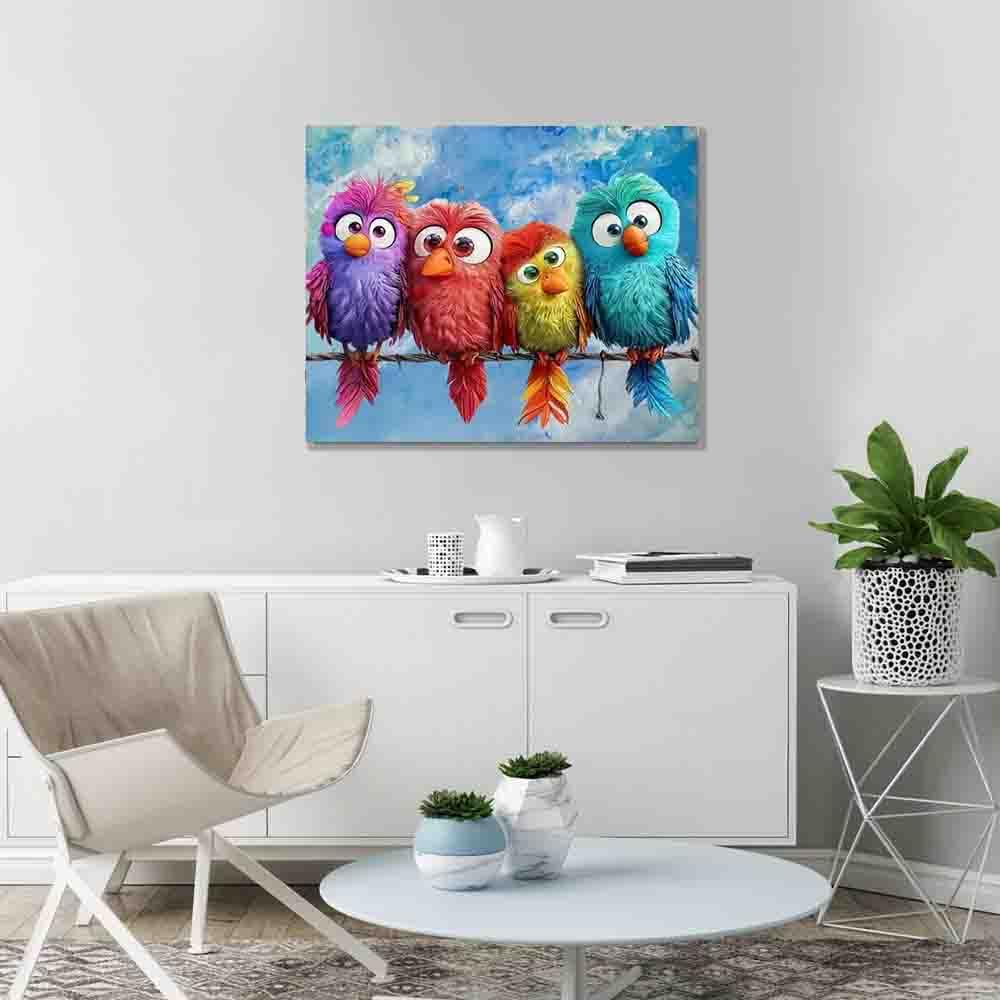 DYAIANGMU Bird Paint by Numbers Kit for Adults Beginner,Paint by Number Kits on Canvas for Adults Beginner,Digital Oil Painting Kits for Home Wall Decor 19.6X15.7 inch (Without Frame) DYAIANGMU