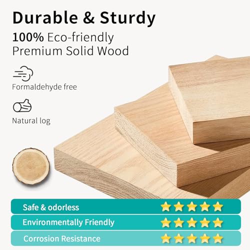 YKXONFA Solid Wood Ceiling Fans Without Light, 52 inch Real Wood Ceiling Fan with 6-Speeds 3 Wood Blades, Indoor Outdoor Ceiling Fans for Garage, Farmhouse, Living Room, Bedroom, Office YKXONFA