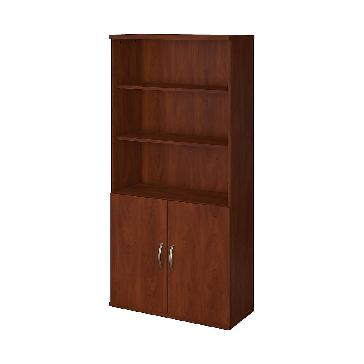 Bush Business Furniture Series C Elite 36W 5 Shelf Bookcase with Doors in Hansen Cherry Bush Business Furniture
