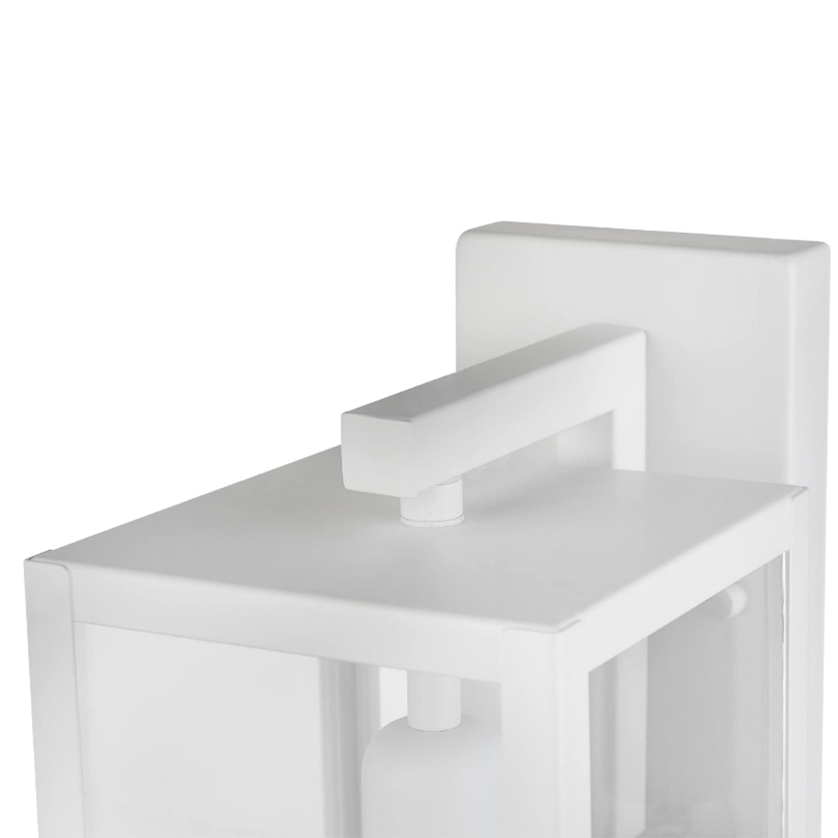 Globe Electric 44836 Bowery 1-Light Outdoor Indoor Wall Sconce, Matte White, Clear Glass Shade, Bulb Not Included Globe Electric