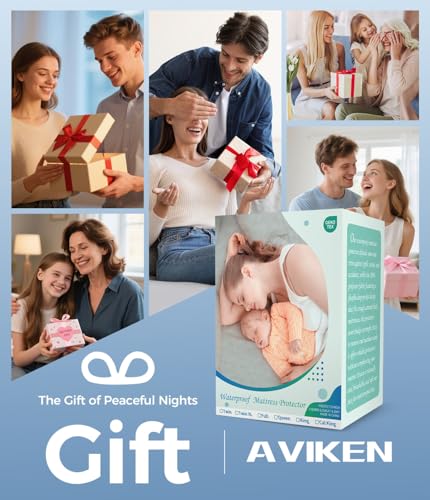 AVIKEN Waterproof Mattress Protector Full Size, Soft Breathable Mattress Pad with Deep Pocket 8"-21", Noiseless 3D Air Fabric Cooling Mattress Cover for Bed, Machine Washable, White AVIKEN
