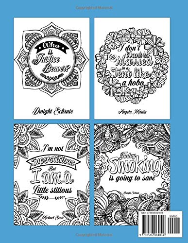 The Office Quotes Coloring Book: Add a New Way To Spend a Relaxing Time With Family And Friends And Improve Your Coloring Skills. WoodArtSupply