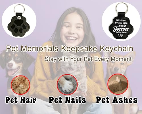 D95COCC Pet Paw Keychain β Refillable Leather Paw Print Keepsake for Dog or Cat Hair, Transparent Pet Memorial Keychain with Clear Compartment, Sympathy for Pet Lovers, Fur Animal Paw Shaped Pendant