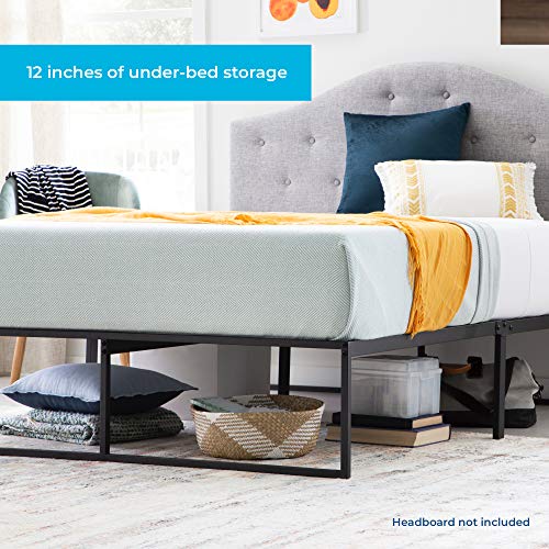 Linenspa Folding Metal Platform Bed Frame - Easy Assembly - Sturdy Steel - No Box Spring Needed - Underbed Storage - Mattress Foundation - 14" High - Traditional Design - Full Size Linenspa