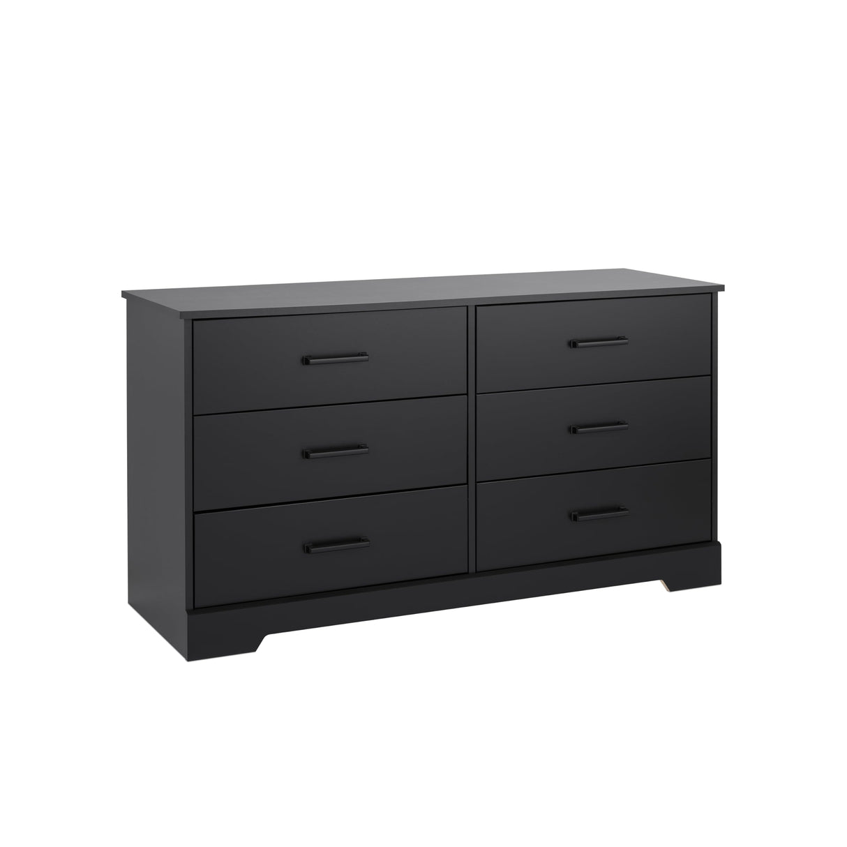 Prepac Rustic Ridge Farmhouse 6-Drawer Double Dresser, Black Dresser for Bedroom, Chest of Drawers with 6 Storage Drawers, 53.25” wide x 18.25” deep x 28.5” tall, Black Prepac
