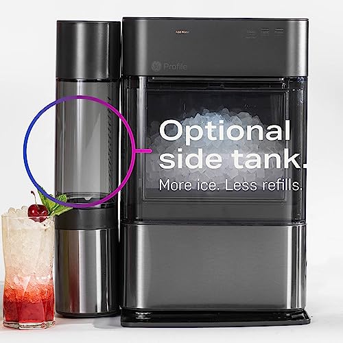 GE Profile Opal 2.0, Chewable Crunchable Countertop Nugget Ice Maker, Scoop included, 38 lbs in 24 hours, Pellet Ice Machine with WiFi & Smart Connected, Black Stainless Steel Profile
