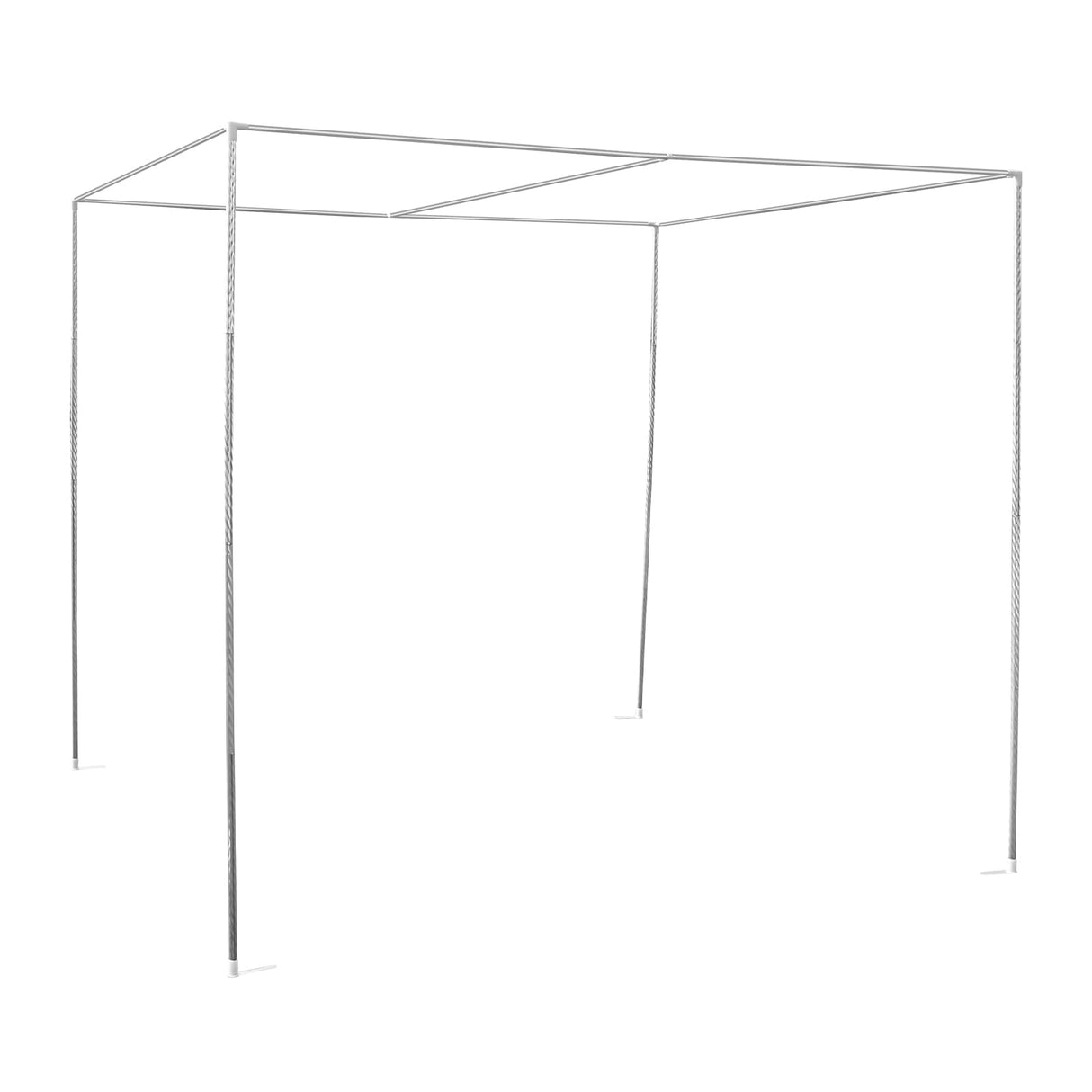 LOYALHEARTDY Canopy Bed Frame Stainless Steel Full Size Bed Canopy Frame Bed Post Poles Fit for Four-Corner Bed and Mos-Quito Curtains, Silver (78” x 78” x 78”) LOYALHEARTDY