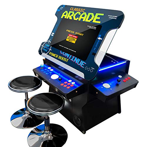 Creative Arcades Full Size Commercial Grade Cocktail Arcade Machine | 2 Player | 3500 Games | 26" LCD Lifting Screen | LED | 4 Sanwa Joysticks | Trackball | 2 Stools | 3 Year Warranty Creative Outdoor Distributor