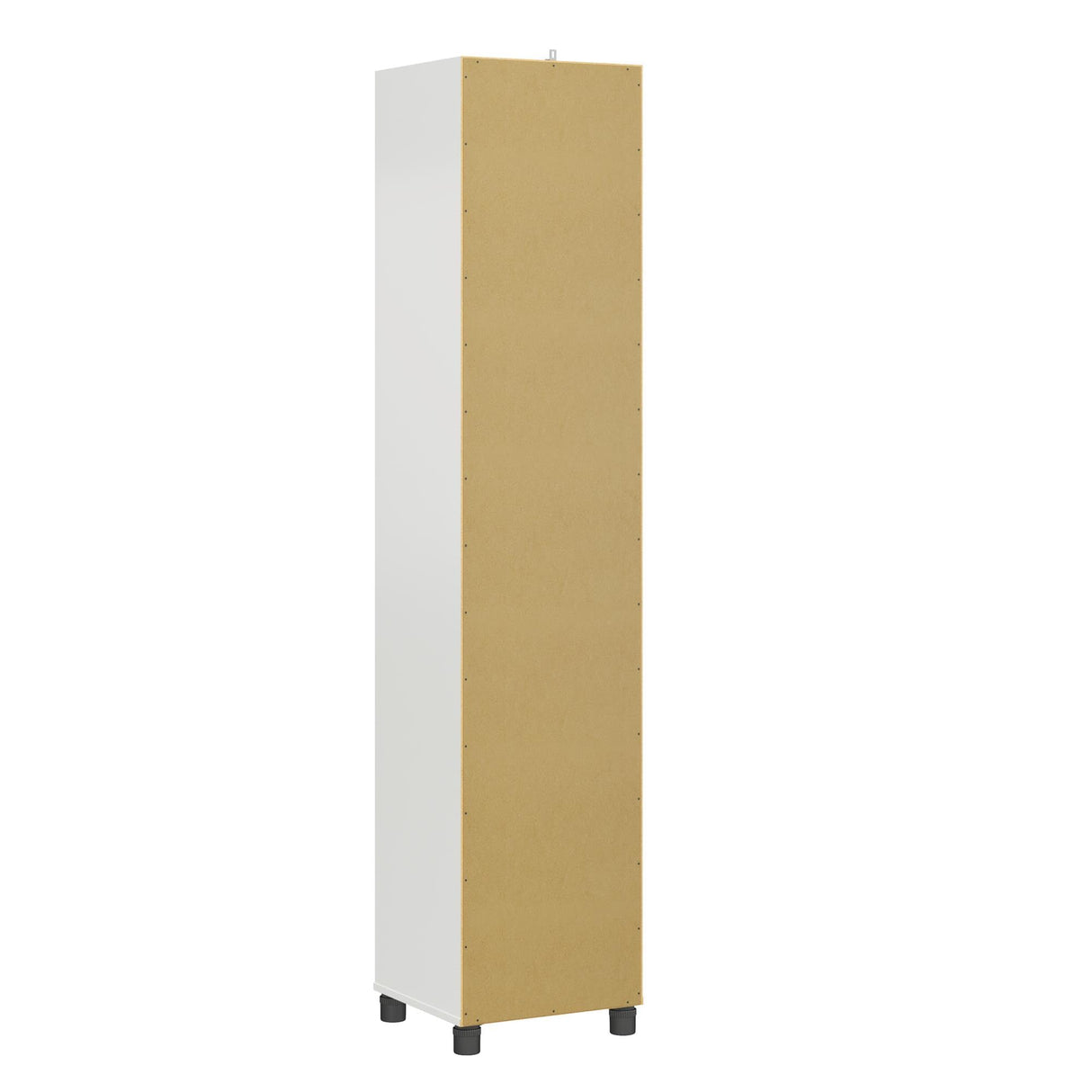 SystemBuild Evolution Kendall Utility Storage Cabinet, 16" Wide, Fluted White SystemBuild