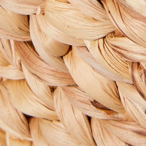 Deco 79 Seagrass Handmade Decorative and Functional Storage Basket Large Woven Basket Organizer with Ring Metal Handles, Basket for Storage 21" x 17" x 19", Brown Deco 79