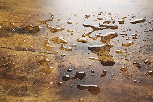 VIE DE AMAN Dog Crate Topper Wood for 48 42 36 24 inch Cages, Dog Crate Table Topper with Tassel Curtain, Rustic Style Dog Kennel Topper, Rustic Brown(Dog Crate Not Include) VIE DE AMAN