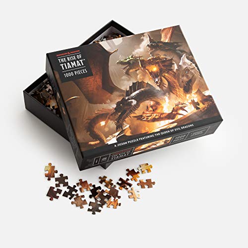 Clarkson Potter The Rise of Tiamat Dragon Puzzle (Dungeons & Dragons): 1000-Piece Jigsaw Puzzle Featuring The Queen of Evil Dragons: Jigsaw Puzzles for Adults CROWN