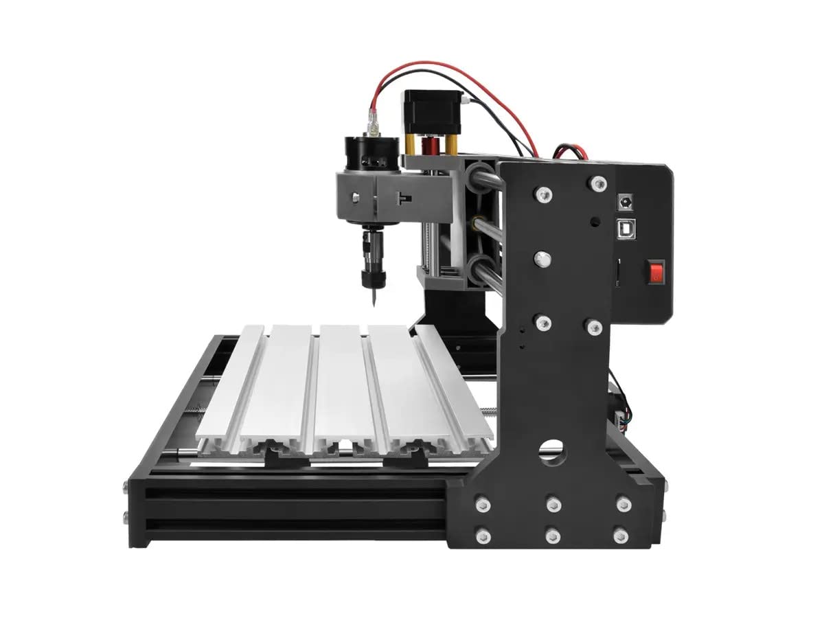 Monoprice Benchtop CNC Router Kit, 3 Axis, for Soft Metal, Wood, Plastic, Acrylic, PVC and PCB Engraving and Milling, Compatible with GRBL and Candle Software, XYZ Working Area 300 x 180 x 40 mm Monoprice