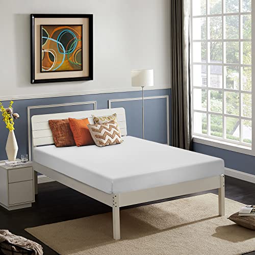 FDW | 5 Inch Twin Mattress | Medium Firm | Gel Memory Foam Mattress | White | Bed in a Box, CertiPUR-US Certified | Pressure Relief, Cooling Ventilated Foam | Washable Removable Cover FDW