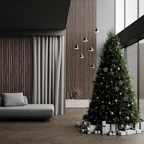 2-Pack Acoustic Wood Wall Panels - Wood Slat Wall Panels for Interior Wall Decor - Soundproof Wood Panels for Wall - Slat Wall Paneling - Wood Paneling for Walls and Ceilings COREMINDED