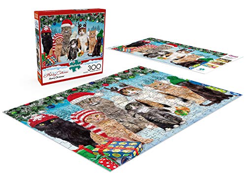 Buffalo Games - Meowy Christmas - 300 Piece Jigsaw Puzzle for Adults -Challenging Puzzle Perfect for Game Nights - Finished Size is 21.25 x 15.00 Buffalo Games