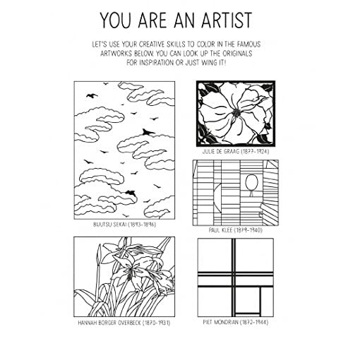Out of Your Mind: A Journal and Coloring Book to Distract Your Anxious Mind WoodArtSupply