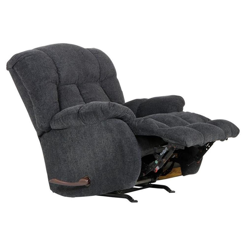Catnapper Brock Rocker Recliner in Slate Gray Polyester Chenile Fabric Catnapper