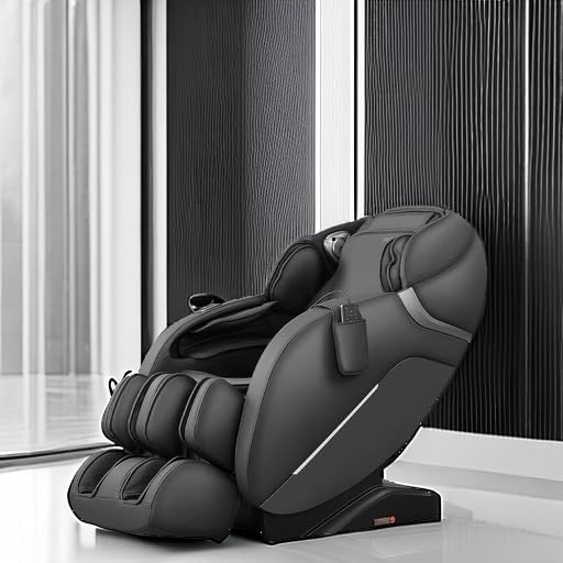 iRest SL Track Massage Chair Recliner, Full Body Massage Chair, Zero Gravity, Bluetooth Speaker, Airbags, Heating, 53.15" SL Track, Extendable Footrest and Foot Massage (Black) iRest
