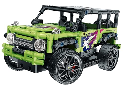 Dakott STEM Car Toy Building Toy Gift for Age 6+, APP Programming Remote Control 2in1 Off-Roader Building Block Take Apart Toy, 484 Pcs DIY Building Kit, Learning Engineering Construction R/C Toys DAKOTT