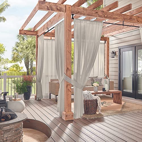 Zeerobee Curtain Rods for Windows 48 to 84, 1 Inch Industrial Curtain Rod, Wrap Around Black Curtain Rods, Indoor/Outdoor Curtain Rod, Room Divider Curtain Rod, Adjustable Curtain Rod, 48-86" zeerobee