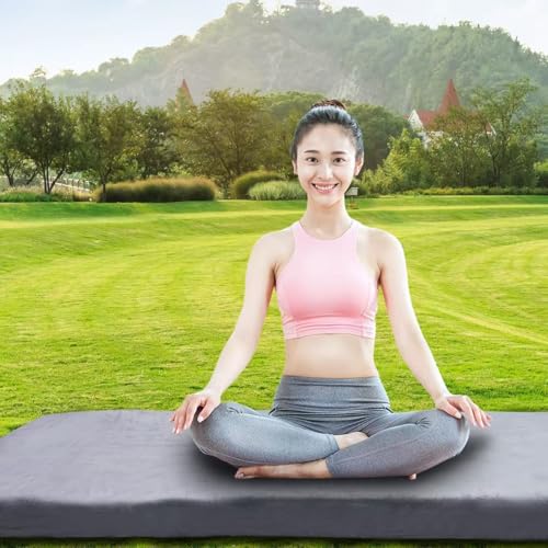 Bzvystux Memory Foam Sleeping Pad Camping Mattress,3 Inch Thick Portable Floor Mat for Adult Waterproof Sleeping Mat Roll Up Floor Mattress Foldable Backpacking Travel Bed for Outdoor,Guest Bed Bzvystux