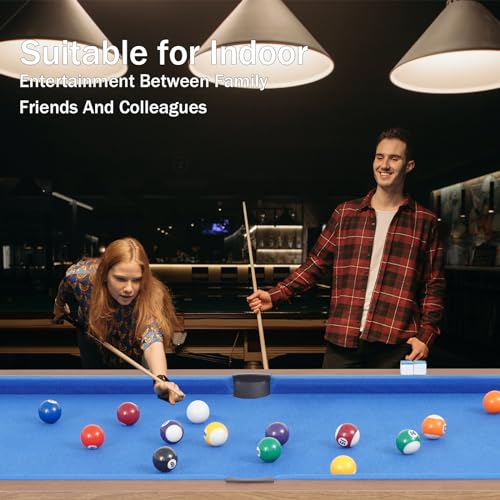 4.5FT Billiard Table, Mini Pool Table for Kids and Adults, Indoor & Outdoor Game Table Set includes 2 Cue Sticks, 16 Balls, Triangle, Chalk for Game Room Family RAYKEEP