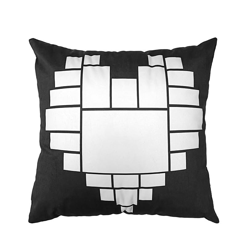 Subtransfer 6 Pack Sublimation Pillow Case Heart Pillow Covers 16x16 Double Sided Sublimation Blank Panel Pillow Case (6 Pack A) Subtransfer