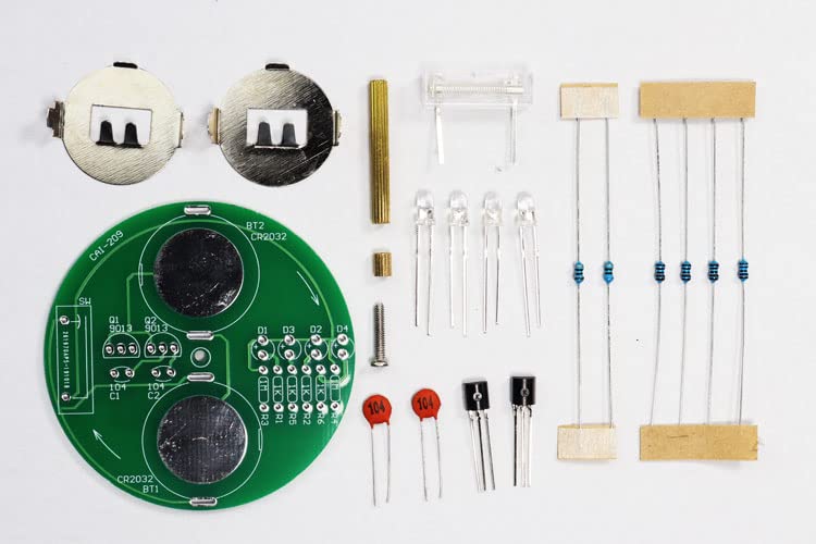 ISolderStore Soldering Project Soldering Practice Kit LED Rotating Desk Gyroscope DIY Kit Electronics Kit for Beginner ISolderStore