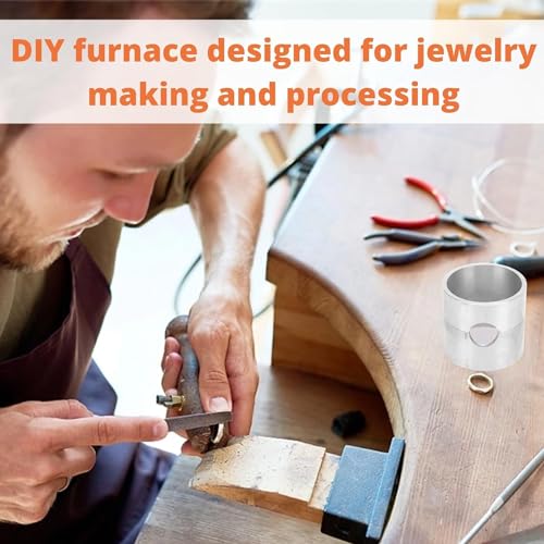 Sand Casting Sandbox, Aluminum Alloy Delft Clay Casting Molds, Small DIY Metal Jewelry Casting Mold, High Temperature Jewelry Ring Casting Sandbox Melting Pot for Jewelry Makers VINGVO